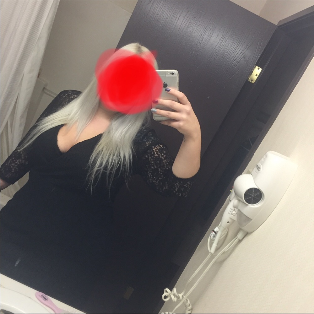 Lane Bryant black lace dress